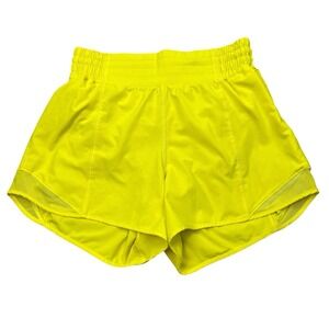Lululemon Hotty Hot Shorts Womens Size 4 Yellow Athletic Running Gym Yoga